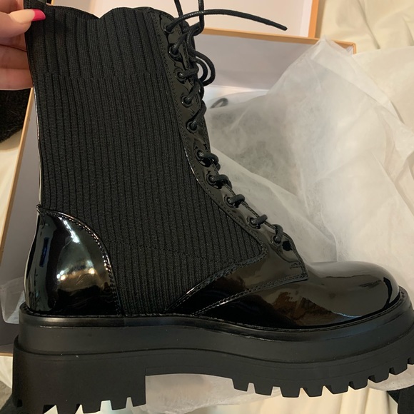 Lace Chunky Platform Boots - Picture 5 of 6